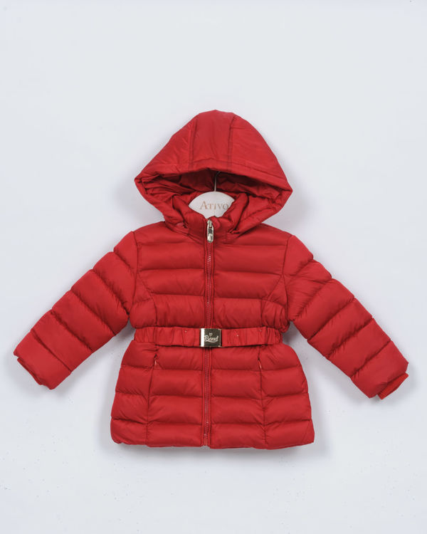 Picture of W23105 - GIRLS HIGH QUALITY HOODED PUFFED JACKET